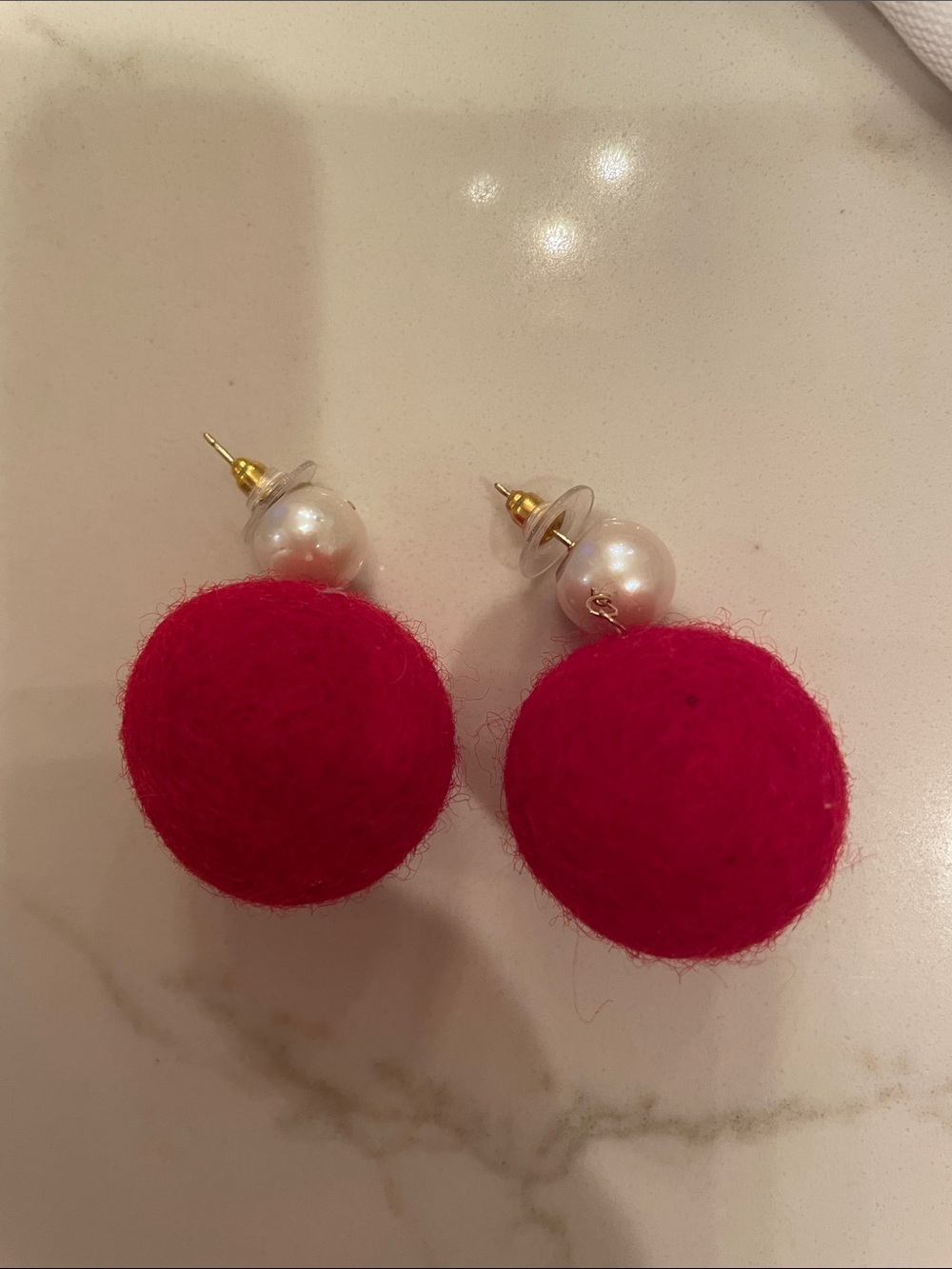 Meg Carter best selling Belle earring in red - Picture 5 of 6